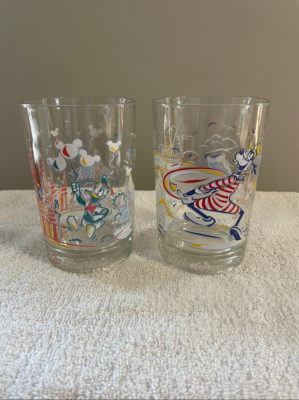 Vintage McDonalds Walt Disney World Remember The Magic 25th Anniversary Glasses